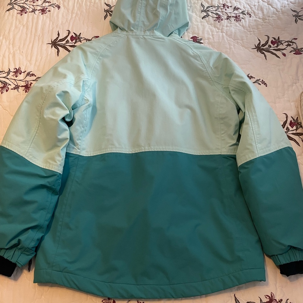 Girls Two-Tone Teal Squall Waterproof Insulated Coat - Picture 5 of 10